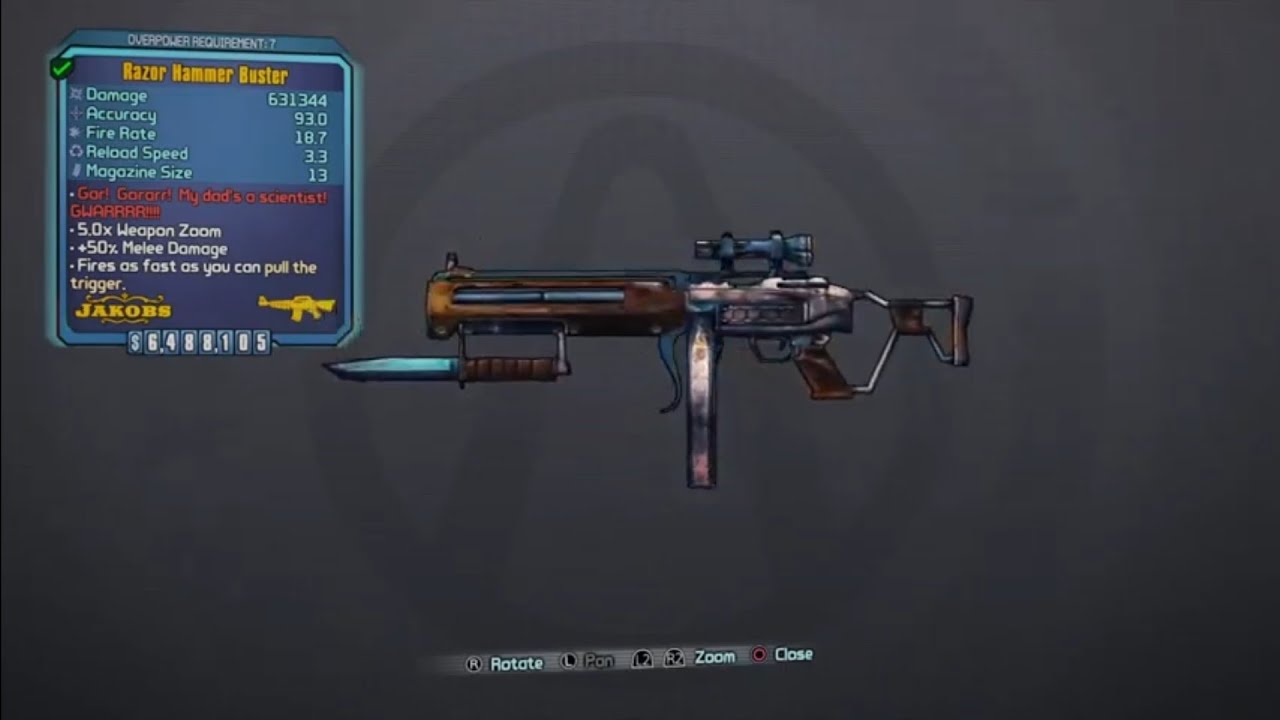Hammer Buster Assault Rifle | Legendary Loot | Borderlands 2