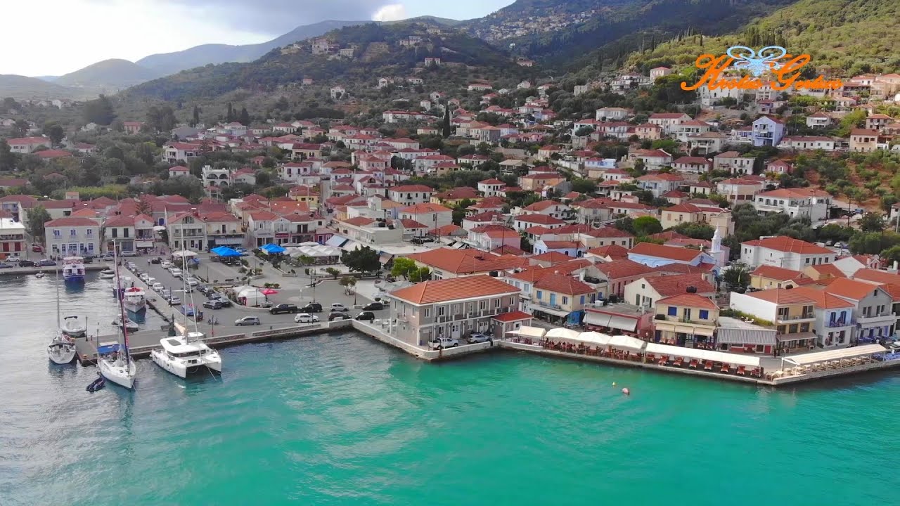 ΒΑΘΥ, ΙΘΑΚΗ (DRONE). VATHY, ITHACA ISLAND, GREECE.