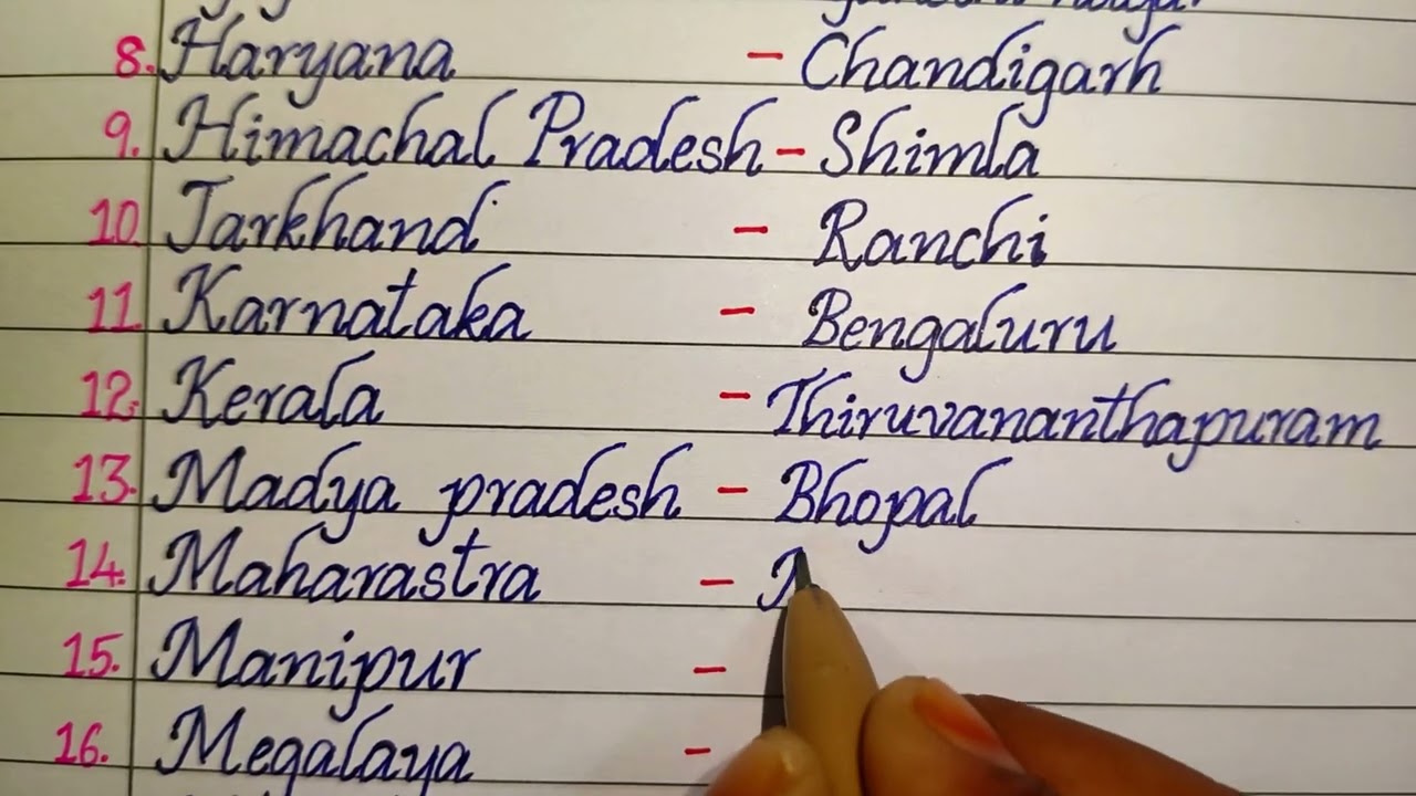 States and capital names in lucida handwriting #viralvideo #calligraphy 