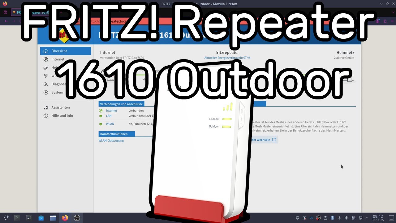 Fritz WLAN Repeater 1610 Outdoor einrichten und mit Fritzbox verbinden (LAN-Brücke +  WLAN-Brücke)