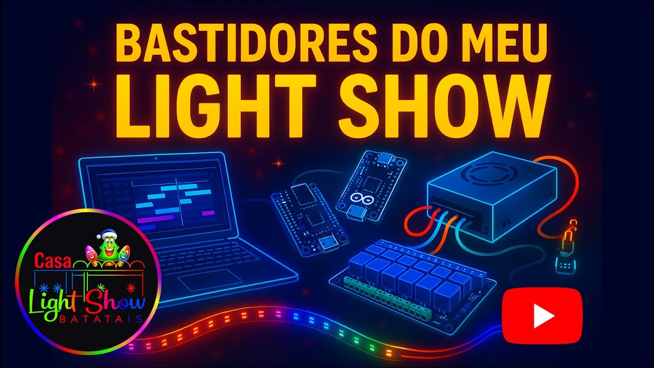 BASTIDORES DO MEU LIGHT SHOW DE NATAL 2025 - Toda a Minha Estrutura e Equipamentos Usados