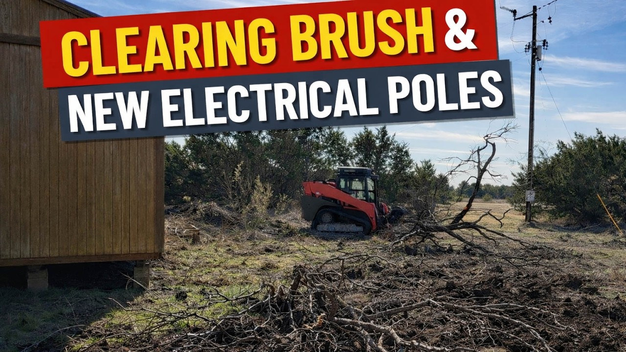 Major Property Upgrade: Power Poles and brush clearing.