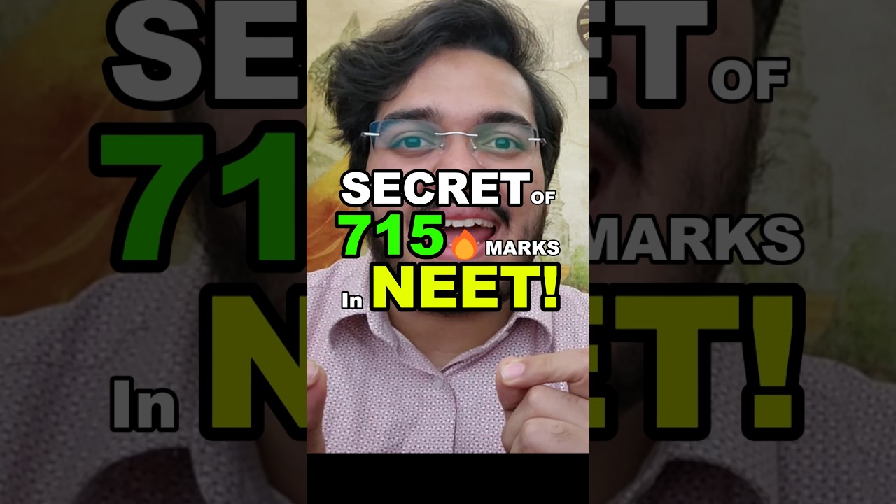 His Secret for scoring 715 in NEET! How to Crack NEET 2025 in 3 Months? Topper's Revision Strategy