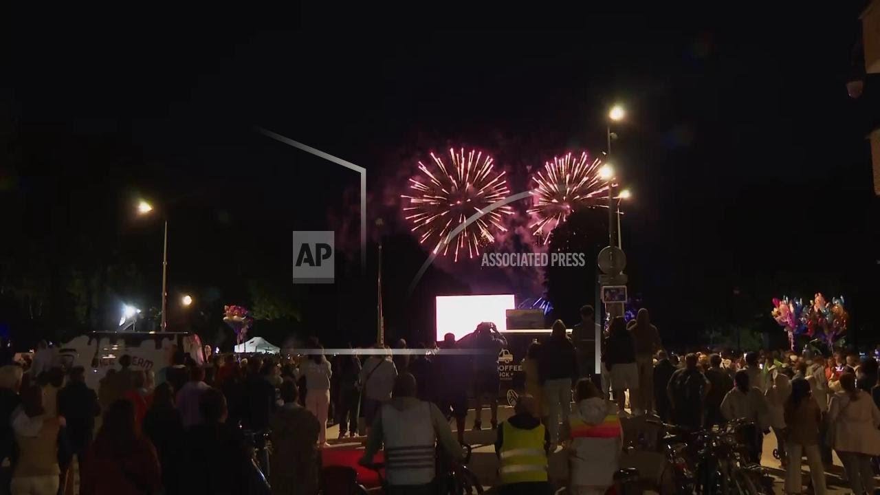 Fireworks display close Belgium celebrations marking its 194th National Day