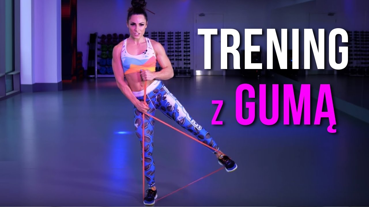 ĆWICZENIA NA CAŁE CIAŁO -  8 min Trening z Gumą Fitness na Odchudzanie i Wzmocnienie Ciała