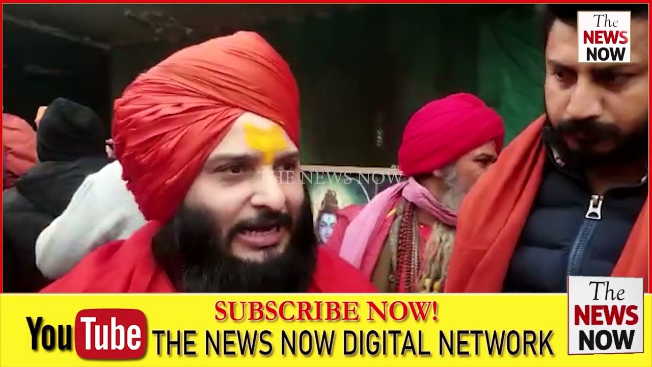 Mahant Rajesh Bittu along with Sant Samaj stages protest against Rahul Gandhi's Statement