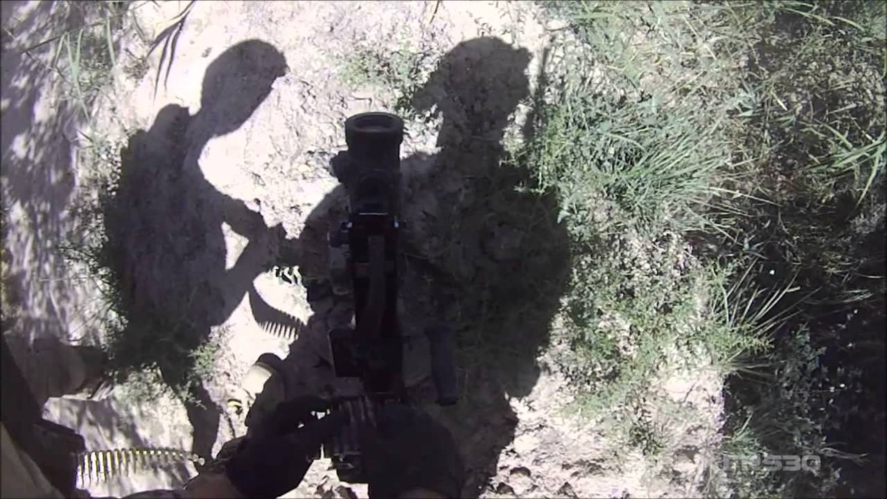 M240B Gunner Suppresses Enemy During Ambush