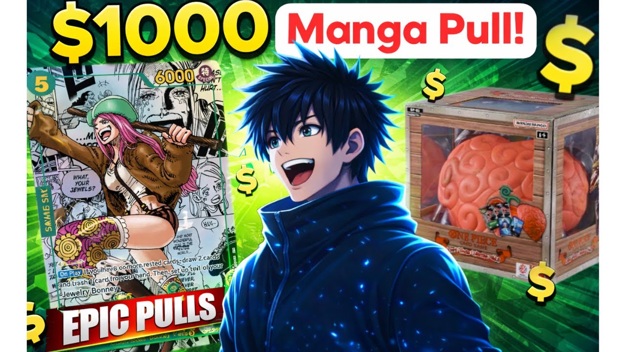 $1000 Manga Rare Pull😯 Huge One Piece and card TCG hunt