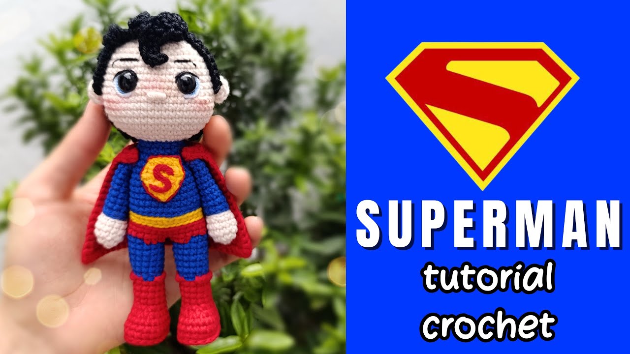 🦸‍♂️ TEJE a SUPERMAN AMIGURUMI | Tutorial PASO a PASO