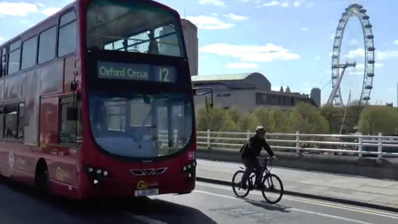 Diverted buses on Waterloo Bridge April 13, 2014