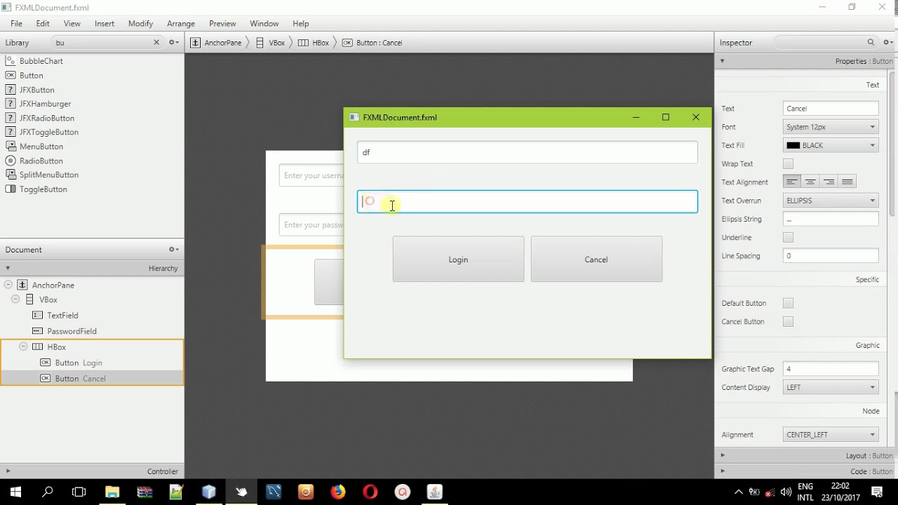 Password Field in JavaFX FXML