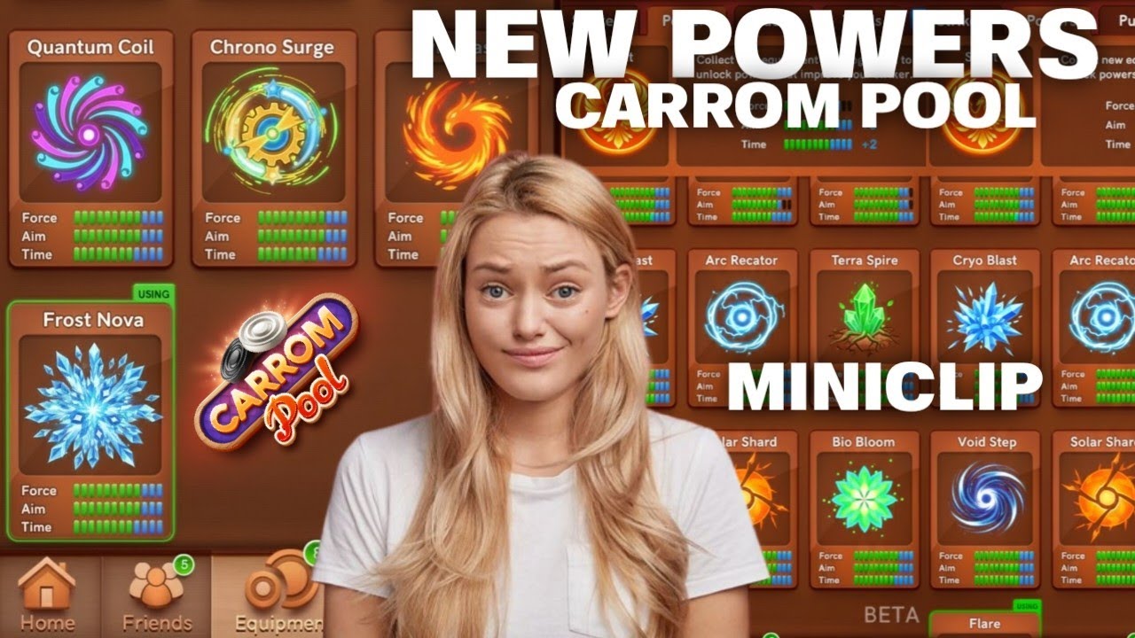 CARROM POOL NEW POWERS | POWER AND RANK SYSTEM | JAMOT GAMING 
