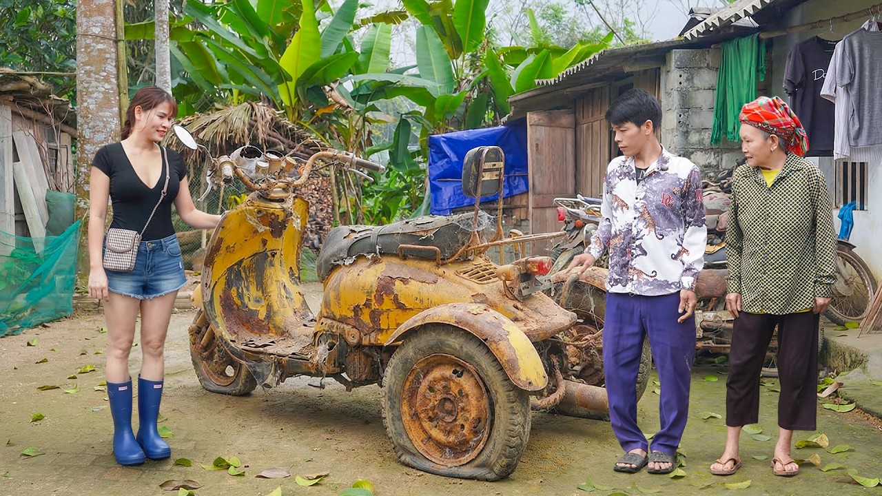 The Scrapped $100 Trike Scooter was Perfectly Restored 100% by Talented Girl