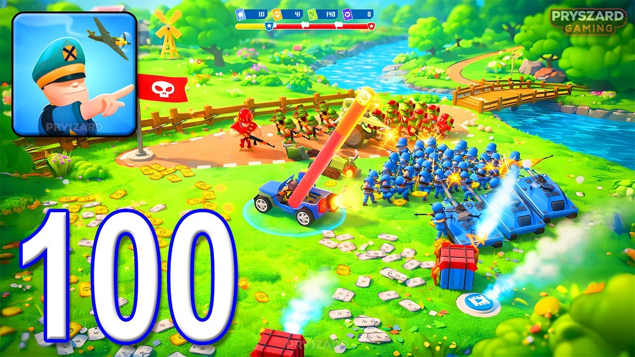 Army Commander - Gameplay Walkthrough Part 100 - Soldiers Army Commander Fight (iOS, Android)