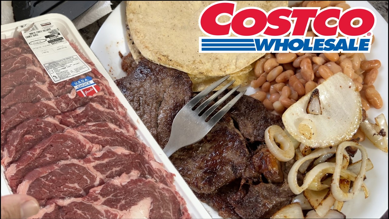 Carne Ribeye corte delgado calidad choice de costco