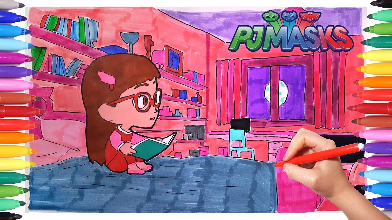 PJ MASKS Coloring Pages for Kids | How to Draw and Color PJ Masks Amaya | Coloring Video for Kids