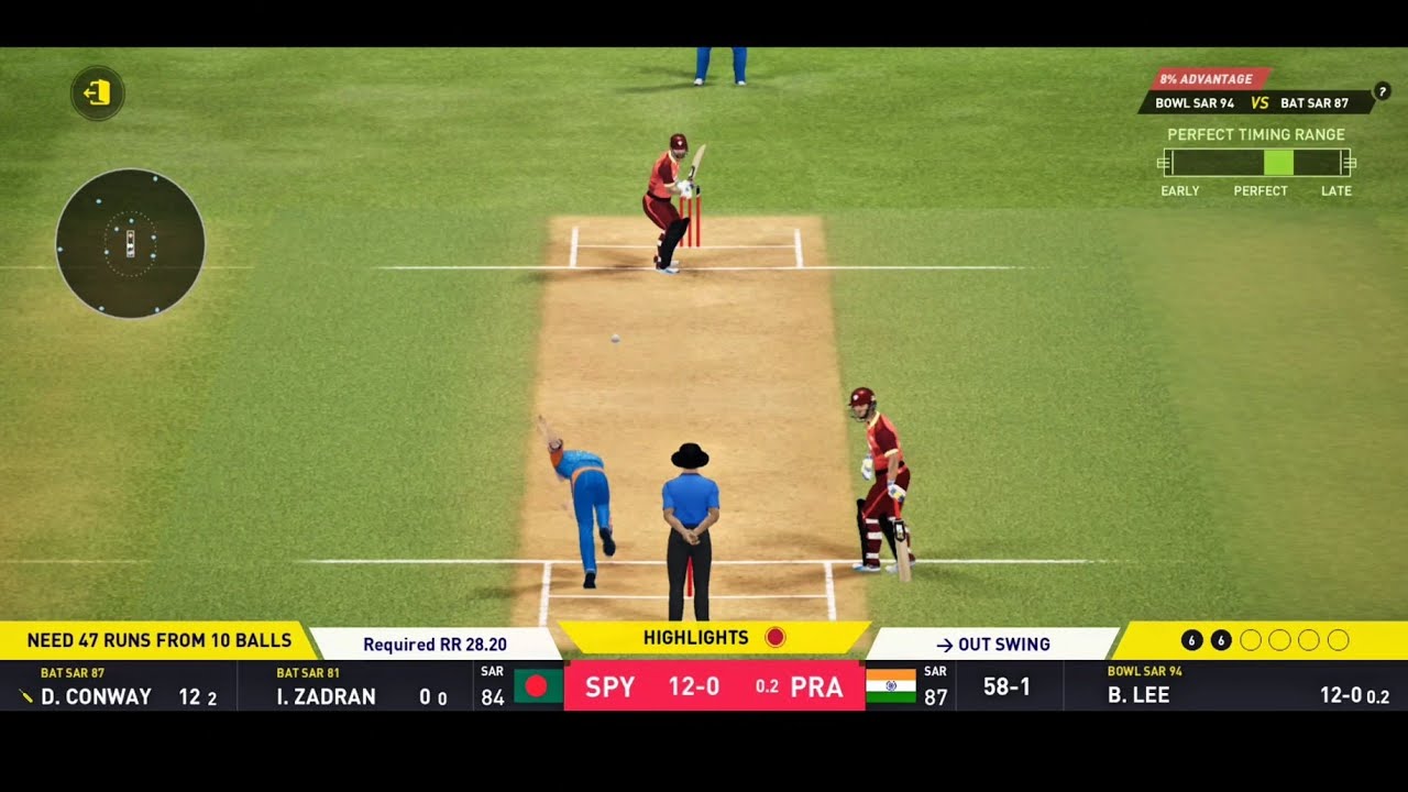 Dream Cricket 25 gameplay || Neck to Neck match || Mobile