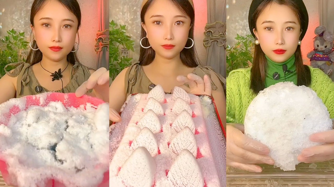 Homemade Chinese Ice Eating ASMR | Soft Frozen Desserts & Snow Ice Sounds #95