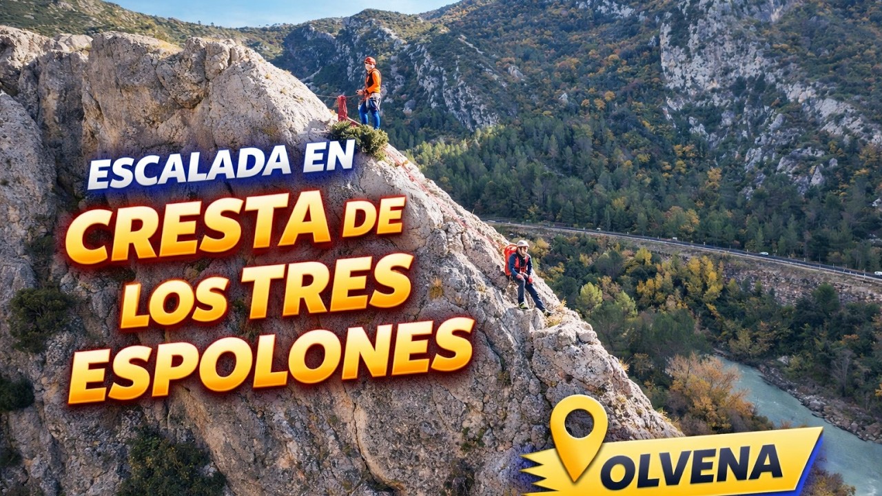 Cresta de los Tres Espolones (Olvena) | La Cresta del Gallo a vista de dron
