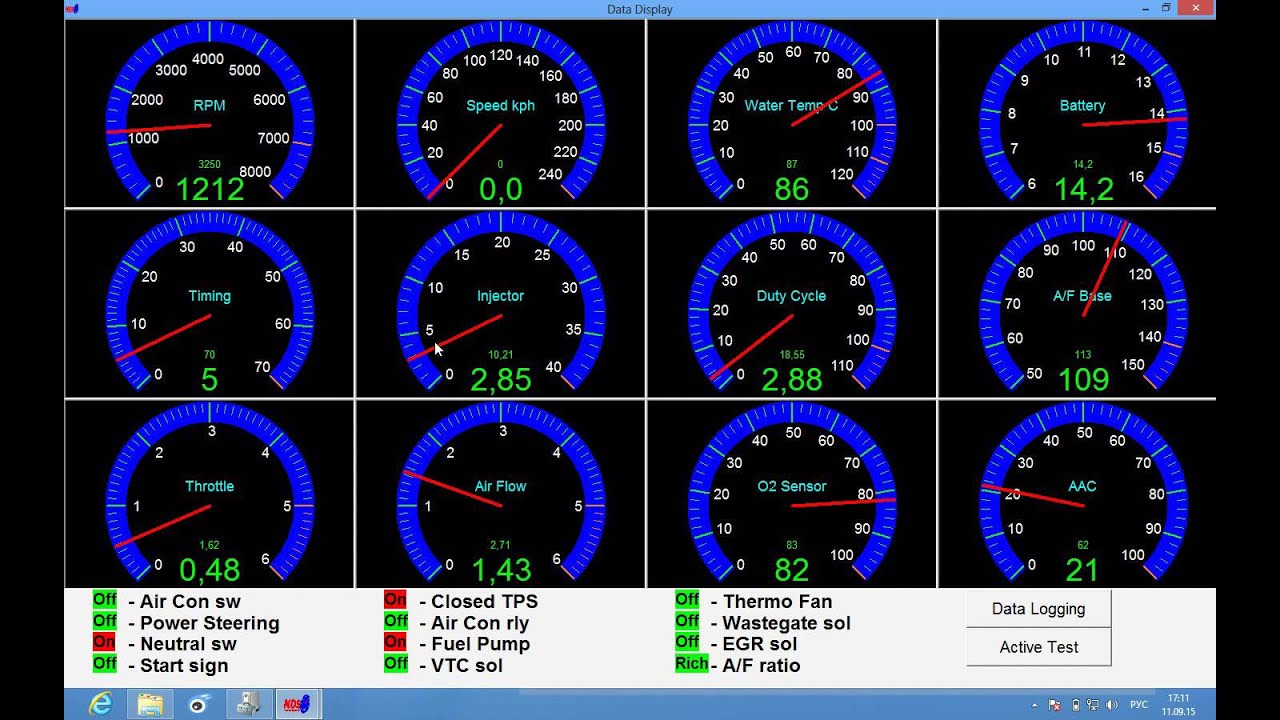 Nissan Data Scan Skyline ER34 (RB25DE)