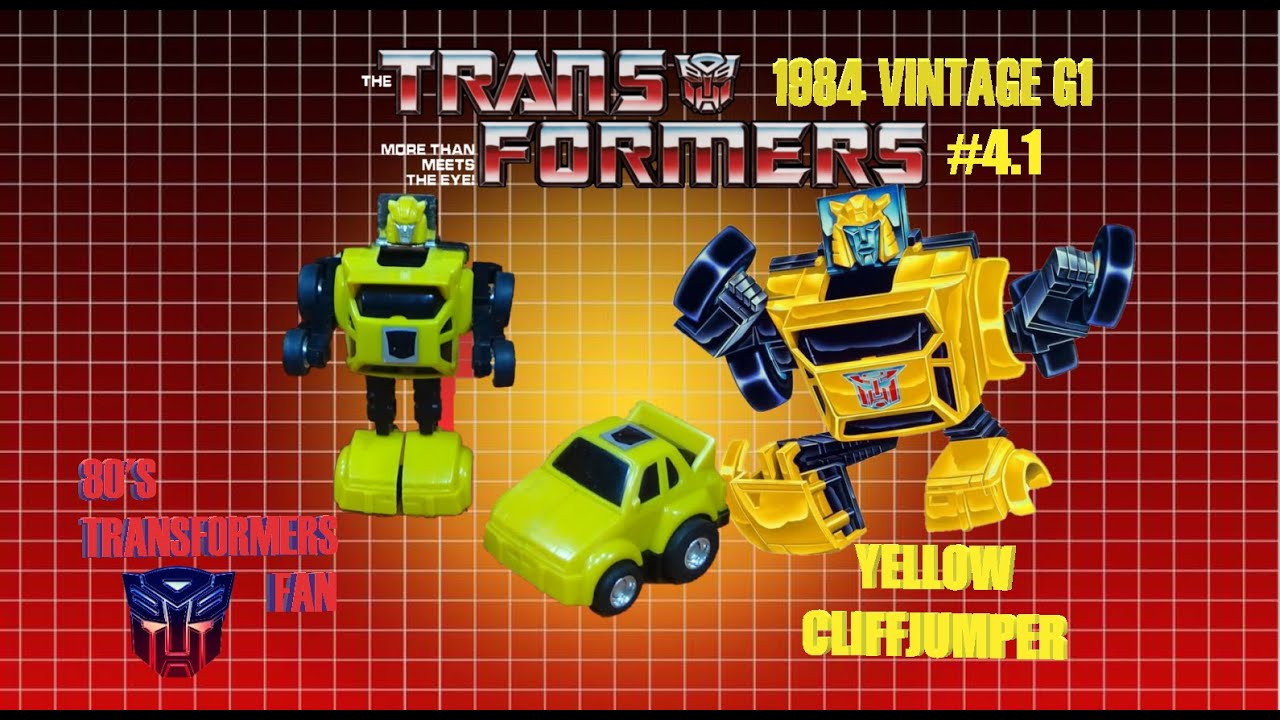 YELLOW G1 MINIBOT CLIFFJUMPER VINTAGE TOY REVIEW