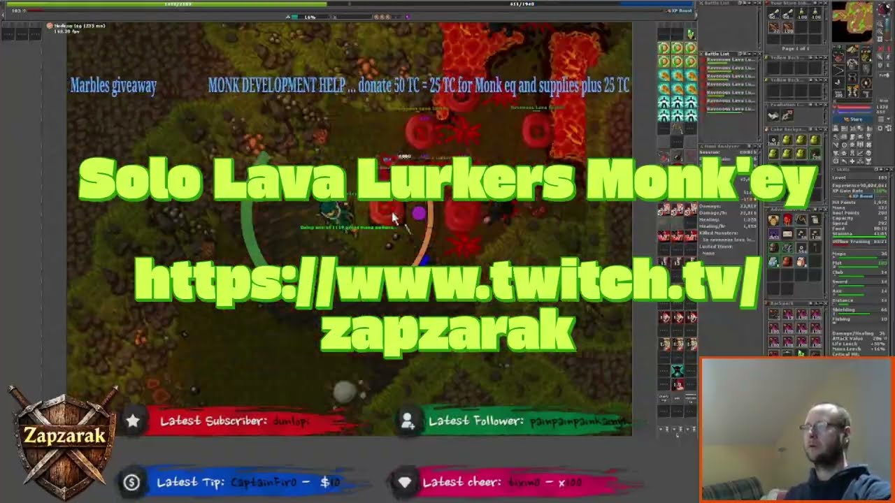 LavaLurker EM Monk Solo | Quick Lvl PG | Tibia 2026