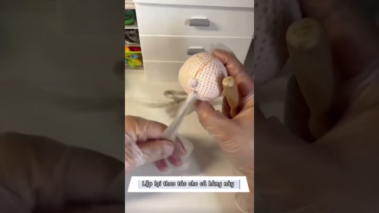Cách làm tóc doll P1 #crochet  #foryou  #handmade  #crochetdoll  #xuhuongyoutube  #pattern  