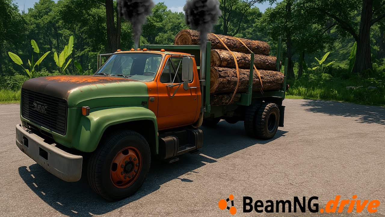 GAINT LOGGING SEMI TRUCKS WITH NO BRAKES VS DANGEROUS ROADS!! PT.1 - BeamNG.drive MP