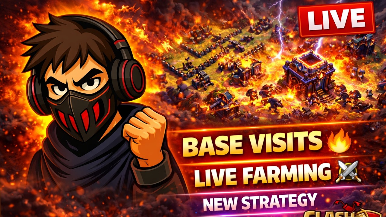 🔴 LIVE Base Visits + OP Farming Strategy 😱 (Must Watch)