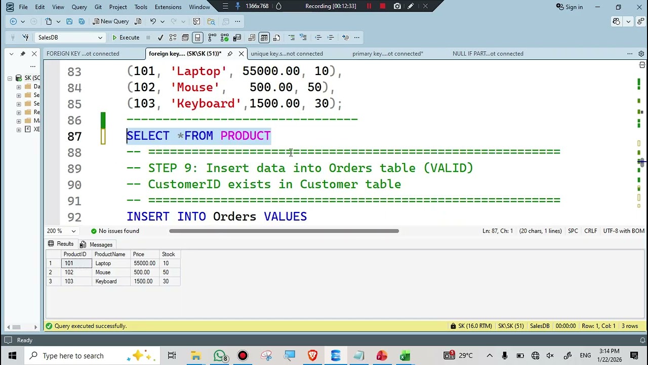 Объяснение работы с внешними ключами SQL для четырех таблиц | Связи в базе данных в реальном врем...