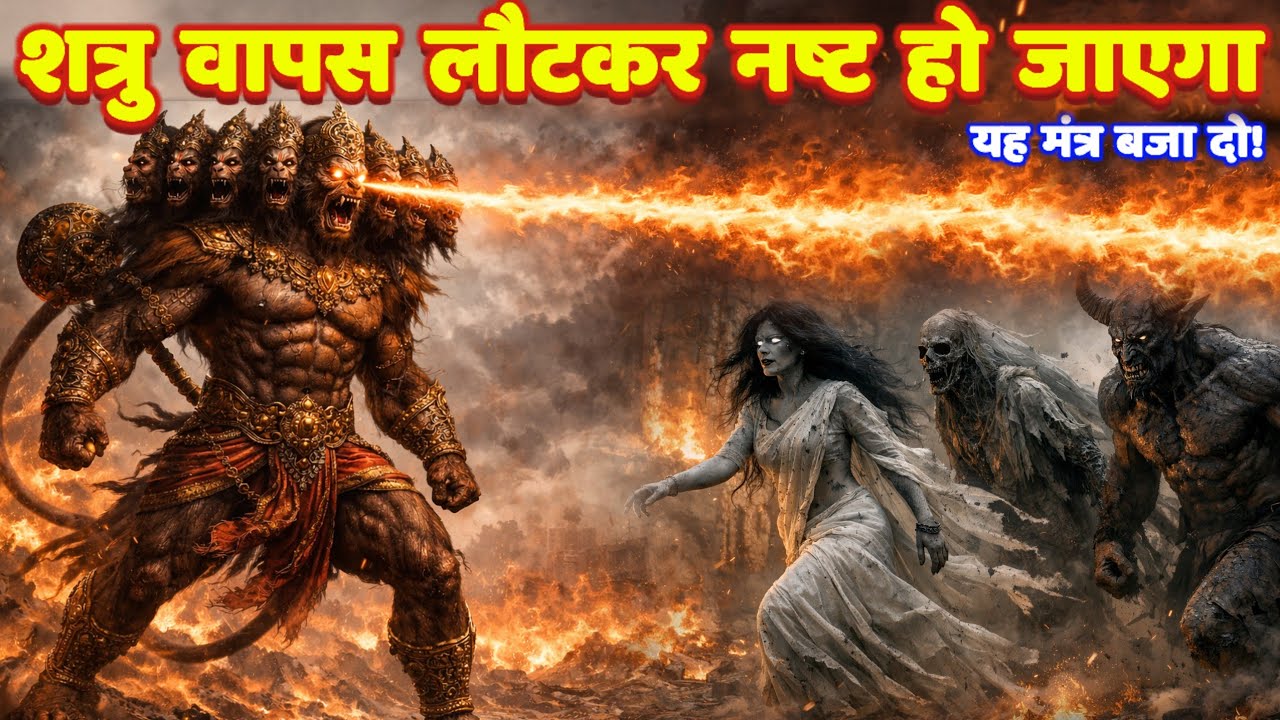 शत्रु मारण गुप्त तंत्र वापसी भूत प्रेत टोना टोटका नाशक 11 मुखी हनुमान उग्र मंत्र: Hanuman Mantra