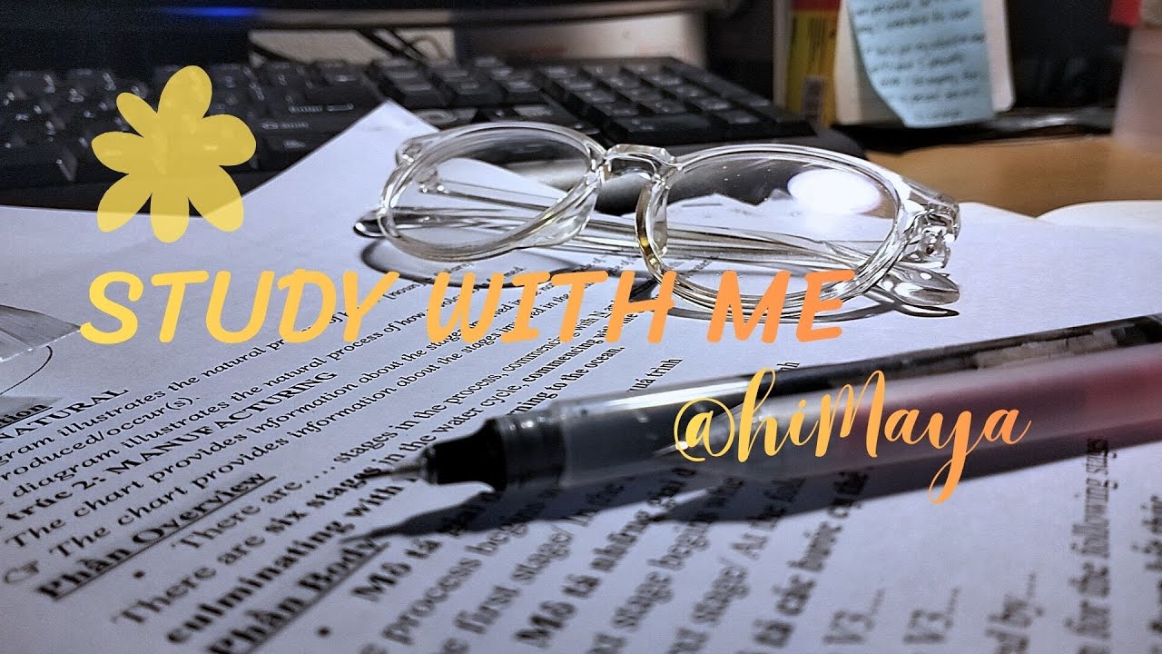 @hiMaya STUDY WITH ME 1hrs | Background noise,no music,no break | ASMR｜motivation