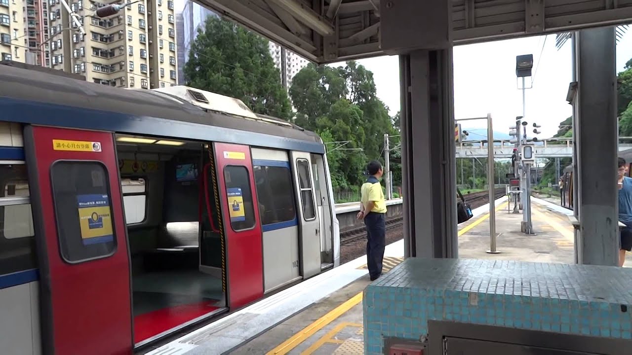 (港鐵東鐵線出現故障)拍攝(受影響)列車(**逆線)駛入及駛離沙田站1號月台