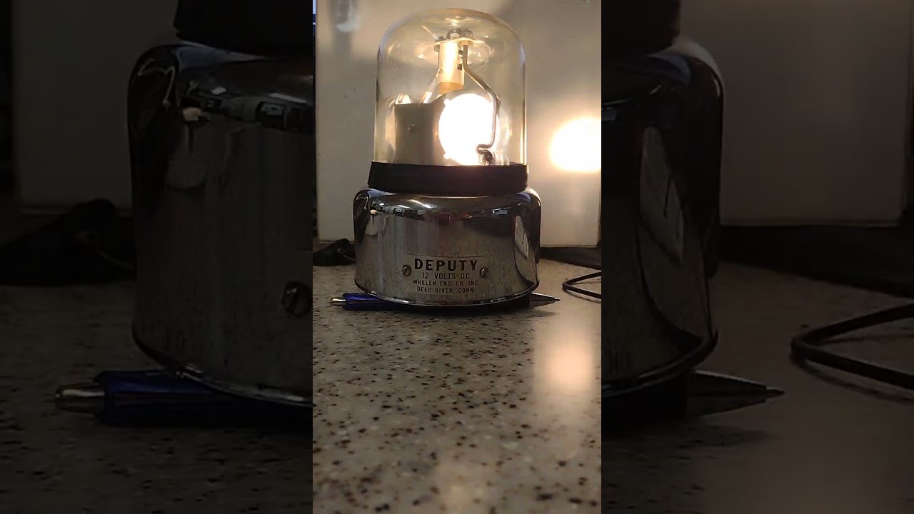 Whelen Deputy Rotating Light with Clear Dome.