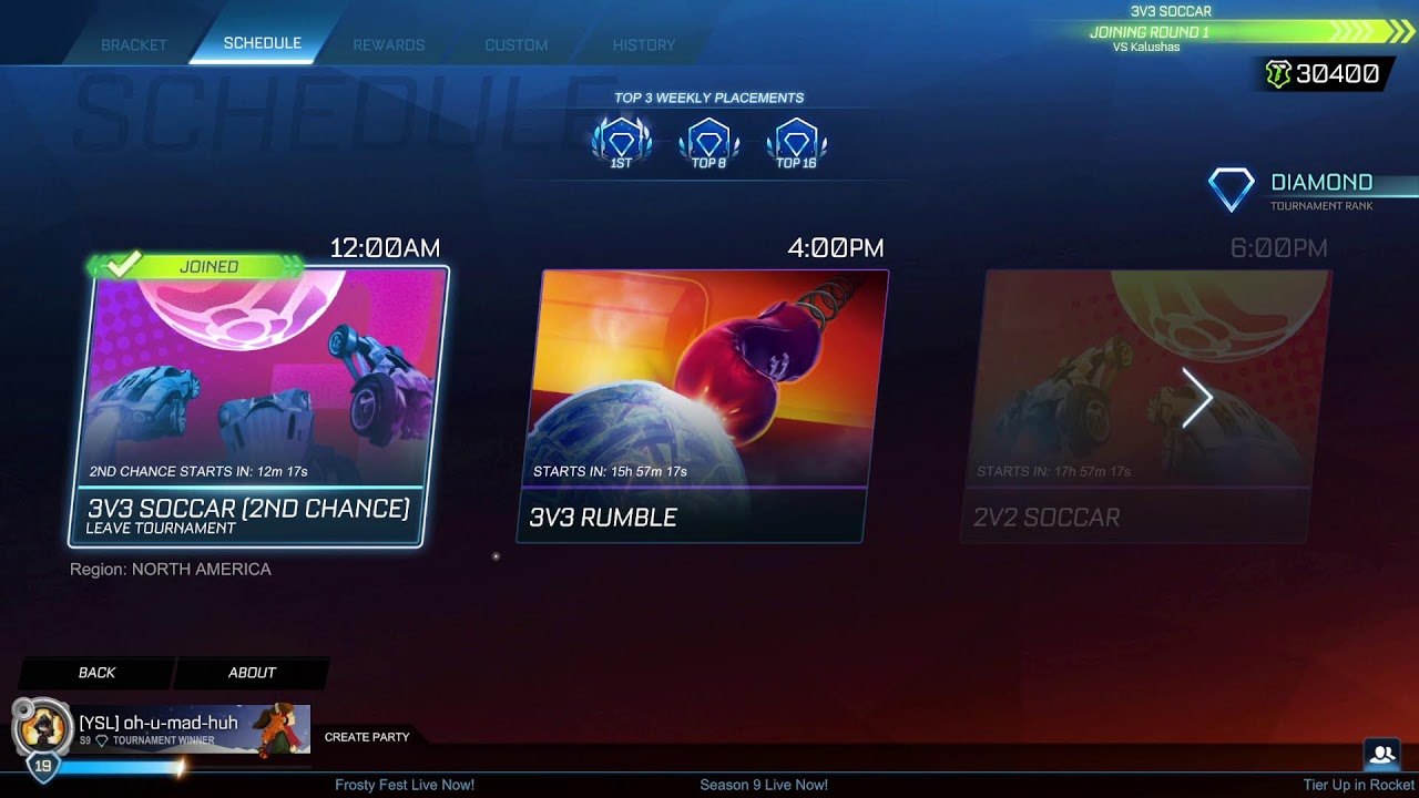 Rocket League Tournament (Diamond Rank)