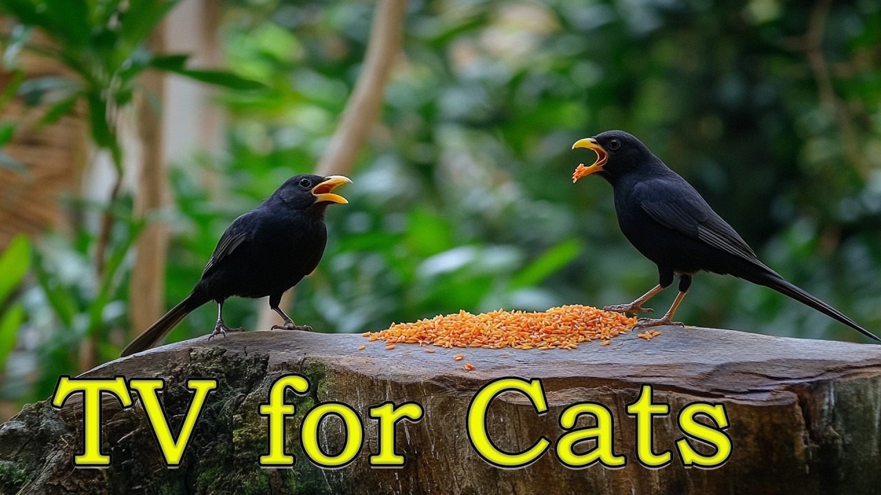 Instant Hunter Mode Activated 🐦 4K Bird CAT TV to Keep Indoor Cats Busy All Day