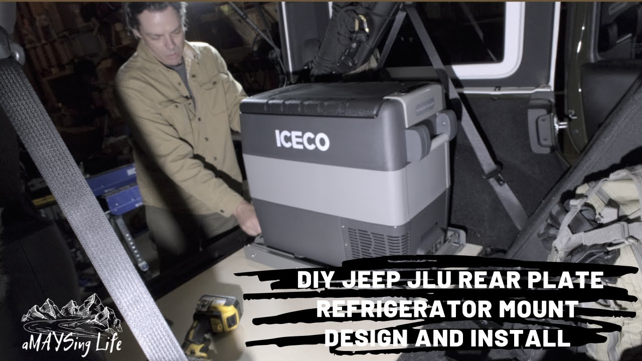 Jeep Rear Plate DIY Build with ICECO 50L Refrigerator Install - simple alternative to Goose Gear