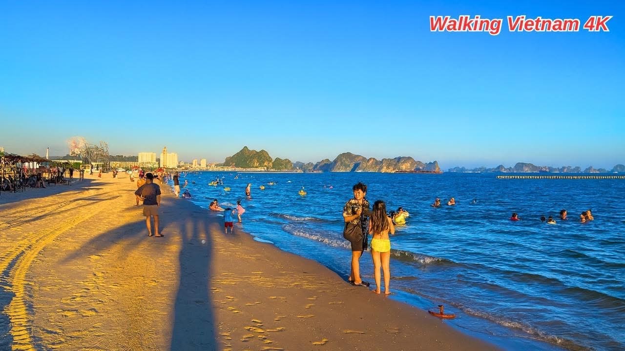 Strolling Through Paradise: Bai Chay Beach Walk in Stunning 4K