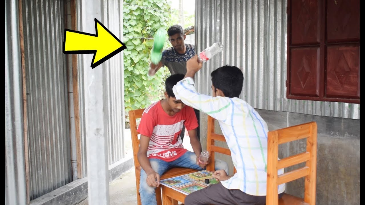 Plastic Bottle Prank | Funny Head-Hitting Game
