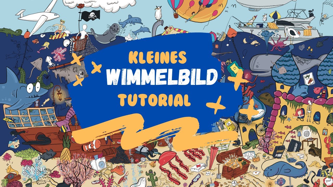 Schritt f&uuml;r Schritt zum Wimmelbild (Anleitung Comic Style) | Wie ich ein Wimmelbild anfange