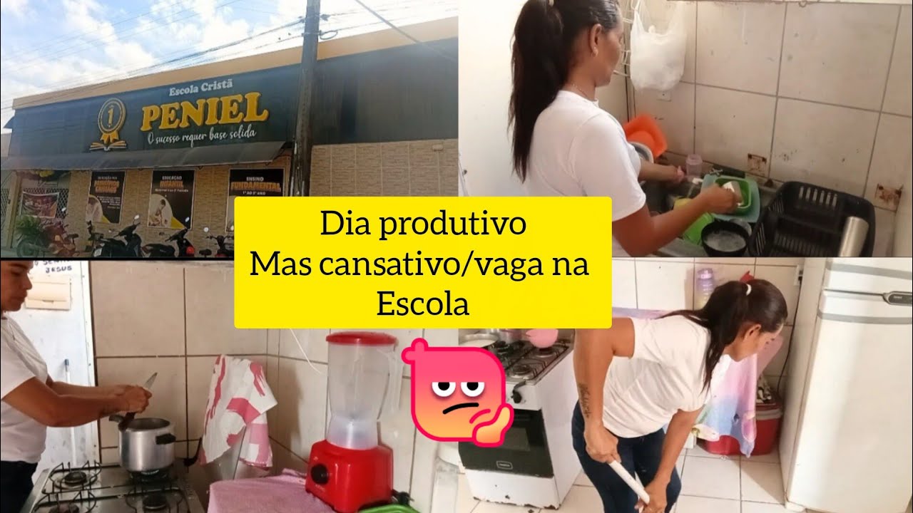 Meu dia produtivo/conseguir a vaga/arrumei a cozinha.