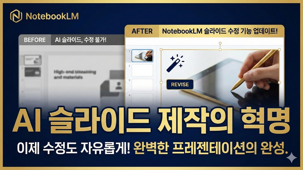 챗GPT 구글 제미나이 강사 AI 슬라이드 제작의 혁명! NotebookLM 드디어 '수정 기능' 업데이트! (이제 수정도 자유롭게!) 노트북LM PPT 편집