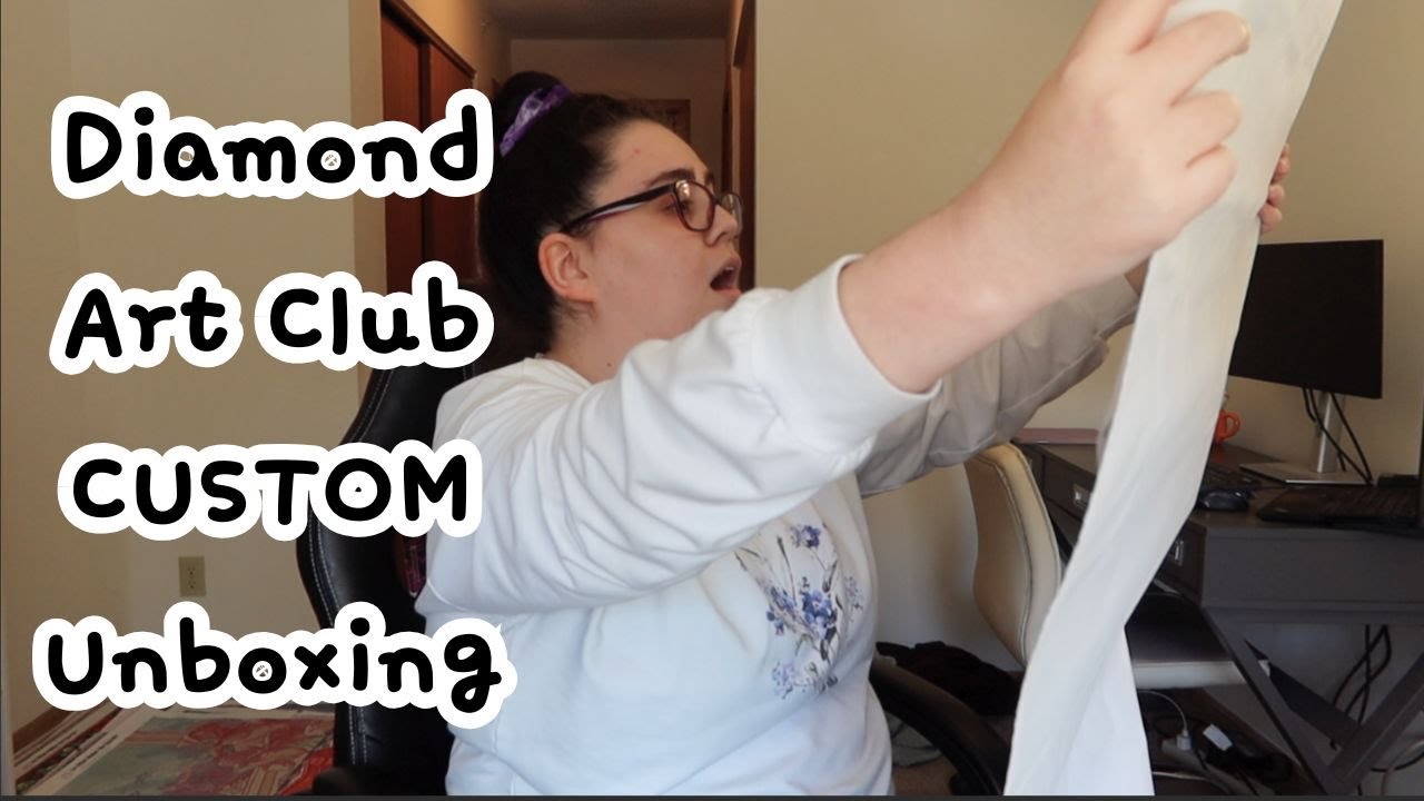 unboxing my CUSTOM DIAMOND PAINTING from diamond art club (aka the most precious painting EVER)!