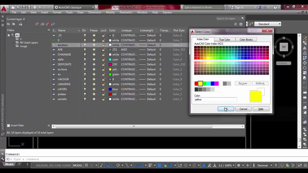 Apprendre Autocad Tutoriel r&eacute;alisation 2D