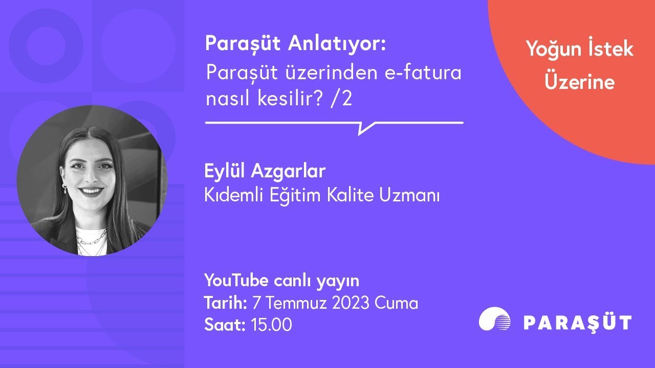 Paraşüt üzerinden e-fatura nasıl kesilir? / 2