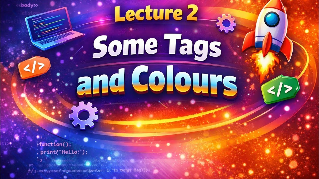 Lecture #2 some tags and colours.