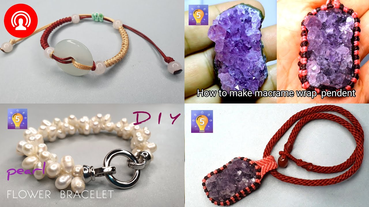 How to make a bracelet and a pendant with a stone loop