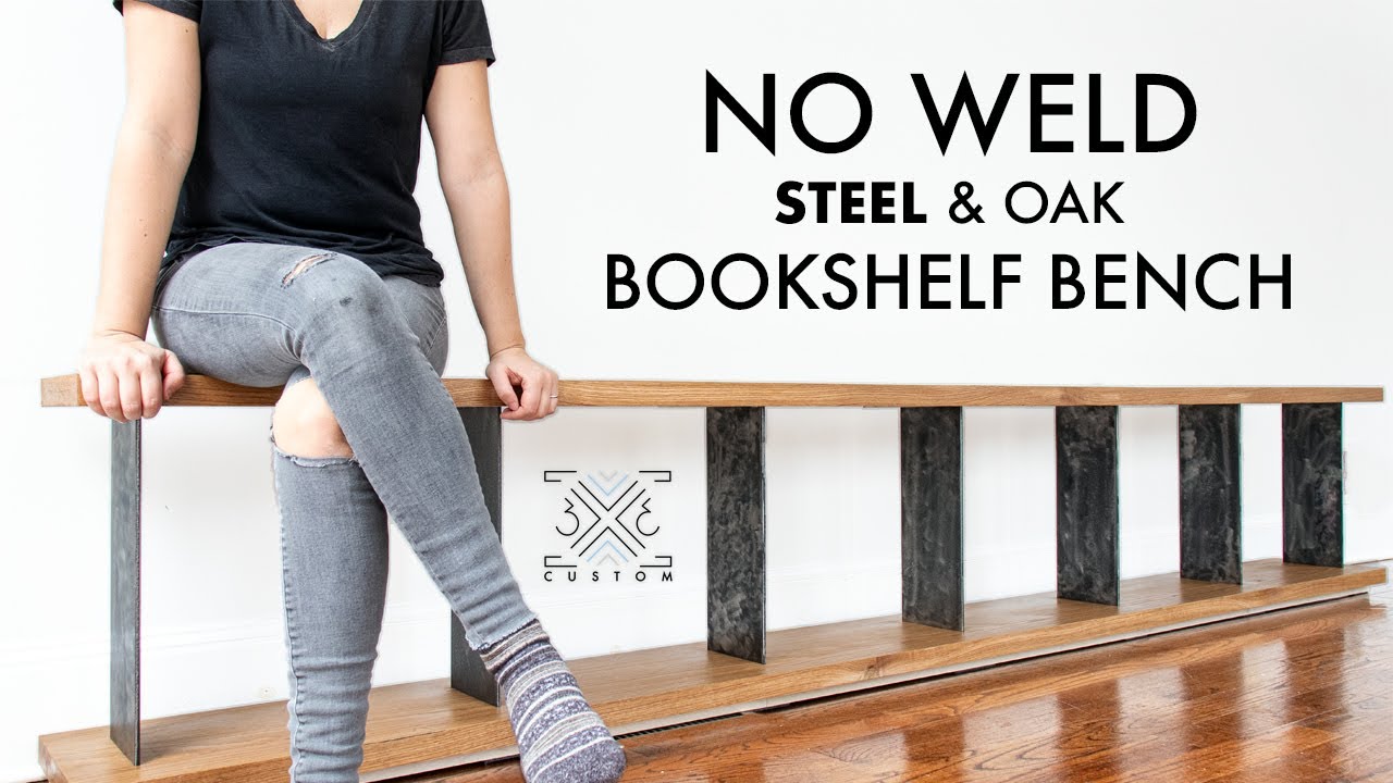 No Welding Required! Building a 10 FOOT LONG Plywood Bench w/ Veneer and Steel Dividers - Walrus Oil