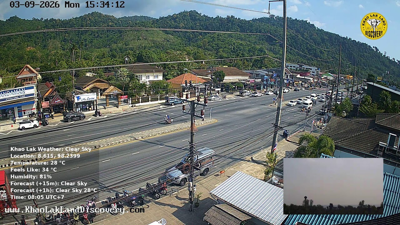 🔴 Khao Lak Webcam - Phang Nga, Thailand 🇹🇭 09-Mar-2026 00:41