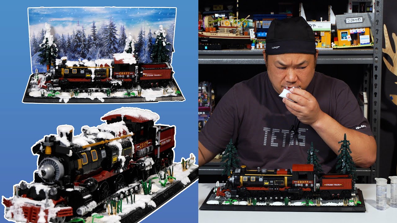Snow Country Train Diorama | Woma Brick Review C0377